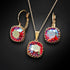 Komplektas "Vintāžš V (Light Siam Shimmer)" su Swarovski™ kristalais